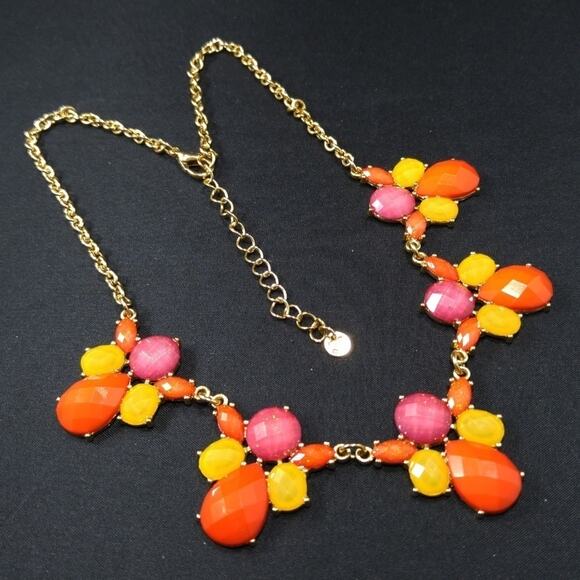 Charming Charlie's Orange, Yellow & Gold Necklace - Picture 2 of 8